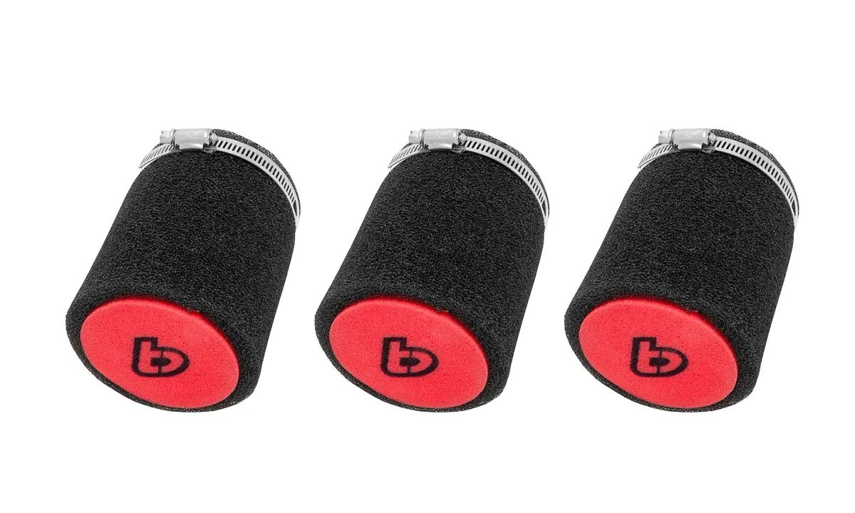 TB Parts Foam Air Filter, 49mm, Sleeve Style, 3 Pcs